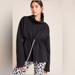 Varley Women’s Barton Funnel-Neck Sweatshirt Athletic Casual Black Size M